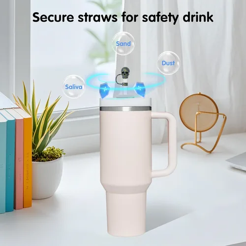 Miniatura 4 de 2 Pack de tapa de pajita con calavera para vaso Stanley 30 y 40 oz, accesorios para vaso de agua de tazón, tapa de pajita 3D reutilizable a prueba