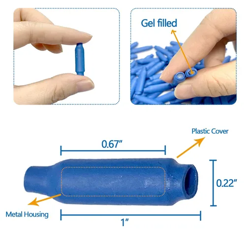 Miniatura 3 de Conectores de cable de bajo voltaje – Conectores B rellenos de silicona Wet B Gel Alarma Alambre Crimpado Tipo Empalme para aplicación de bajo