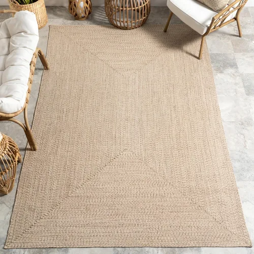 Miniatura 3 de nuLOOM Wynn Alfombra de Área Trenzada para Interiores/Exteriores, 3x5, Bronceado Wynn Tan
