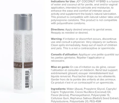 Miniatura 2 de JO Lubricante Personal Híbrido de Coco – Lubricante a Base de Agua con Aceite de Coco para Intimidad, Seguro para Anal y Juguetes – 4 fl oz