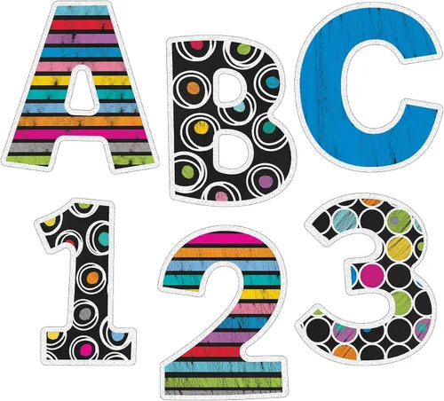 Carson Dellosa 152 Piezas Letras Coloridas de Pizarra para Tablón de Anuncios de 4 Pulgadas para Aula, Letras del Alfabeto en Mayúsculas, Números,