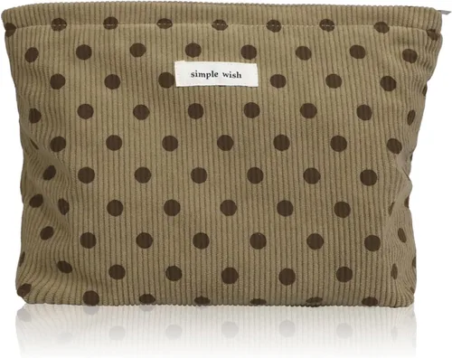 Miniatura 18 de Wudygirl Bolsa de maquillaje de lona para mujer, organizador estético de maquillaje, bolsa de maquillaje de viaje, bolsa de aseo para bolso, bolsa