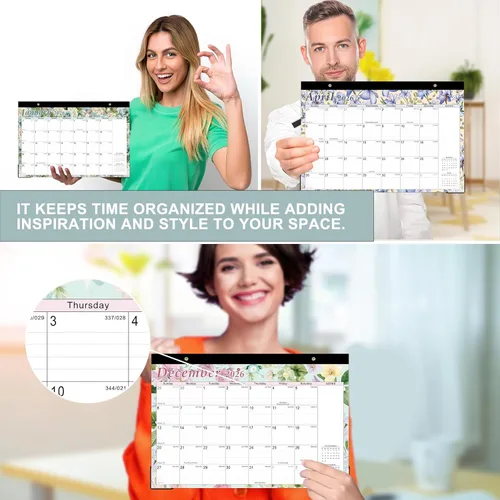 Miniatura 6 de Lbylyhxc Calendario de escritorio 2026, calendario de 18 meses desde enero de 2026 hasta junio de 2027, calendario mensual grande de Calendario