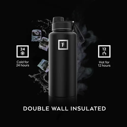 Miniatura 4 de IRON °FLASK Frasco de hidratación para acampar y senderismo con boquilla, botella de agua deportiva de acero inoxidable con aislamiento de boca
