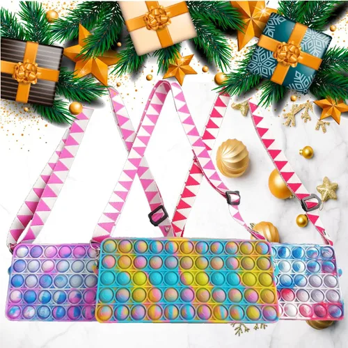 Miniatura 6 de Bolsa estilo pop it para niñas y mujeres bolso cruzado tipo juguete sensorial para ansiedad el mejor regalo para mujeres Camouflage B