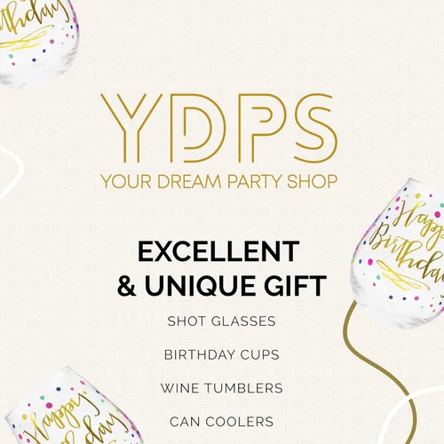 Miniatura 9 de Copa de vino de feliz cumpleaños para mujer, 22 onzas, sin tallo con estampado de confeti dorado, regalo para adultos, tazas de feliz cumpleaños
