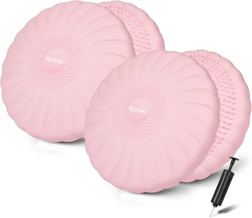 Miniatura 10 de kisnbld Cojín Tambaleante, Asiento Wiggle Extra Grueso para Niños Sensoriales, Disco de Equilibrio Antideslizante con Bomba de Inflado para Fuerza