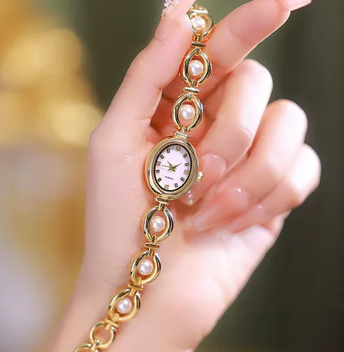 Miniatura 3 de ADSBIAOYE Elegante reloj de vestir de mujer perla reloj de moda oval dial regalo reloj impermeable para mujer