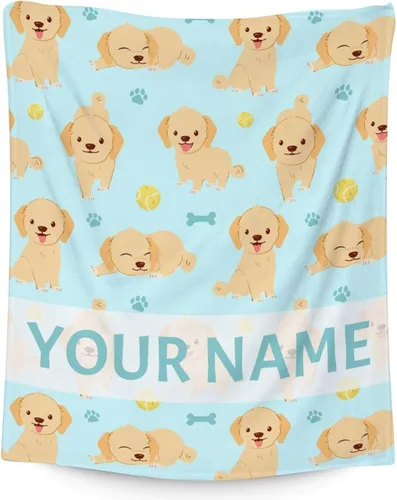Miniatura 16 de Golden Retriever - Manta para niñas, tamaño de regazo de 30 x 40 pulgadas, manta de felpa suave y mullida, manta colorida y linda para sala de estar