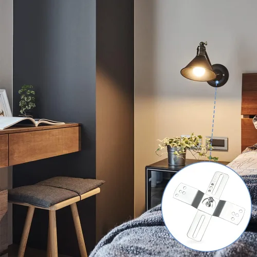 Miniatura 3 de Helunsi 2 juegos de soporte de montaje de lámpara, barra transversal universal de 4 pulgadas para iluminación, placa de montaje de ventilador