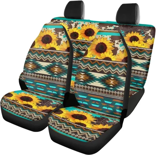 Miniatura 37 de Howilath 250 USA Anniversary - Juego de 4 fundas de asiento de automóvil de ajuste universal para asientos delanteros y traseros para uso en todas
