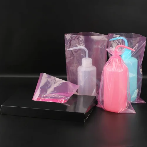 Miniatura 8 de 500 bolsas rosas para botellas de lavado de tatuajes, bolsas desechables para botellas de tatuaje, fundas para bolsas de botella para apretar