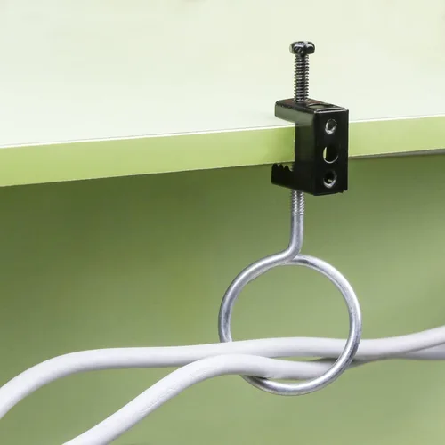 Miniatura 5 de 50 abrazaderas de haz de 1/4" x 20 con anillos de brida roscados de 2" de diámetro, para cable de bajo voltaje soporte y sistema de gestión