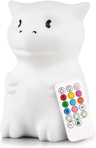 Miniatura 18 de Lumipets Pepper The Puppy Dog - Luz nocturna de silicona blanda para niños Bonita luz nocturna con control remoto y control táctil