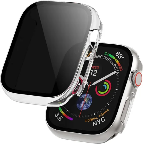Miniatura 12 de Paquete de 2 fundas con protector de pantalla de privacidad para Apple Watch SE 3 (2025) / SE2 / SE/Series 6/5/4 de 1.575 pulgadas, funda protectora