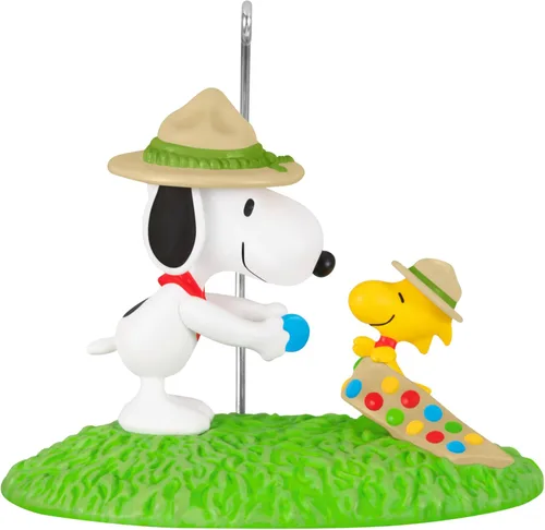 Miniatura 10 de Adornos de Navidad Hallmark Keepsake 2023, Snoopy del grupo de Peanuts, adorno de vidrio, juego de 6, regalos para fanáticos de Peanuts