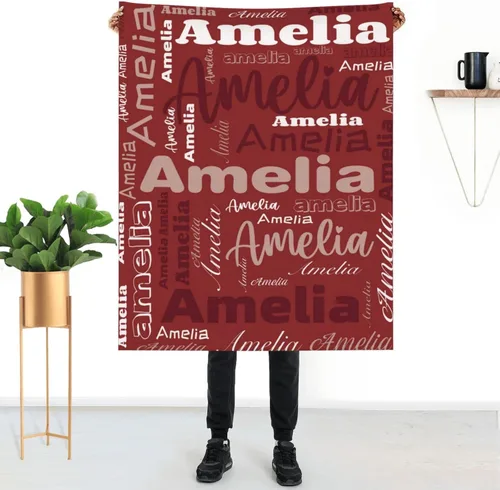 Miniatura 8 de Mantas personalizadas con nombre para niños, mantas de bebé personalizadas para niñas y niños con nombre, mantas de bebé personalizadas con nombre