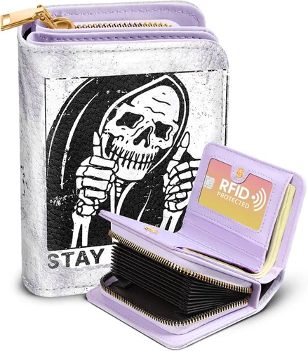 Miniatura 7 de Bistup Cartera para tarjetas de crédito para mujer, de cuero, para mujeres, adolescentes, niñas, tarjeteros, monedero de acordeón, pequeño, mediano