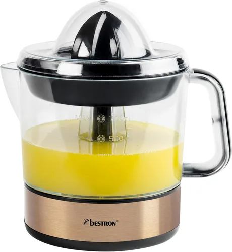 Bestron Exprimidor, exprimidor eléctrico de cítricos y naranjas, incl. 2 conos exprimidores y tapa aromática, motor con dos direcciones de rotación