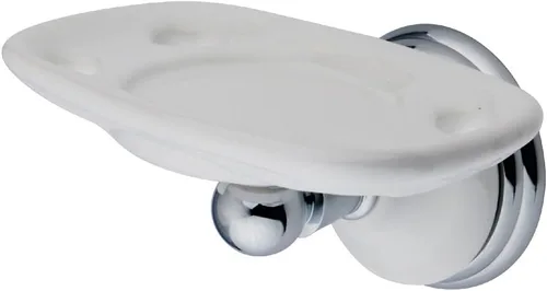 Kingston Brass BA1116C - Soporte para cepillo de dientes y vaso victoriano, cromo pulido, longitud de 5-1/4 pulgadas, espacio libre de pared de
