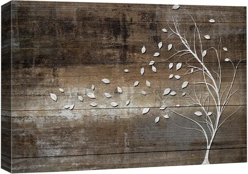 Miniatura 27 de wall26 Lienzo impreso para pared, diseño rústico, marrón, otoño, bosque, árbol, paisaje, naturaleza, ilustraciones de área silvestre, arte moderno