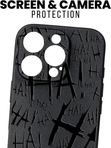 Miniatura 3 de SIMPLYMDRN Funda delgada para iPhone 13 - Diseño Joker Haha - Funda genial para hombres - Cubierta de diseñador de superhéroe villano - Delgada