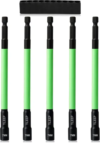 Miniatura 14 de Juego de tuercas de impacto de 150 mm con 1/4" 5/16" 3/8" de potencia magnética, juego de brocas de taladro hexagonal para llave de impacto, juego