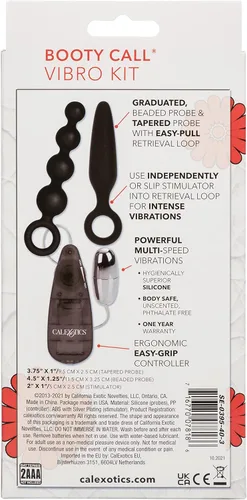 Miniatura 6 de California Exotic Novelties Booty Call Booty Vibro Kits, negro