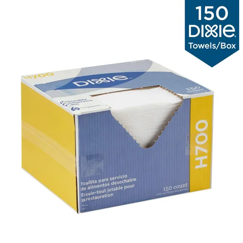 Miniatura 3 de Dixie H700 - Toalla desechable para servicio de alimentos de GP PRO (Georgia-Pacific), 29426, color blanco, 150 limpiaparabrisas/caja