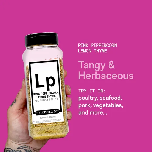 Miniatura 5 de Spiceology - Tomillo de limón y pimienta rosa - Uso en: pollo, salmón, camarones, papas, mantequilla, verduras, aderezo para ensaladas - Condimento