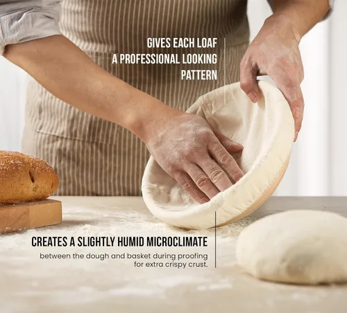 Miniatura 2 de Cesta de prueba de pan Banneton, Kook, Cesta de prueba de pan de masa madre, Prueba de pan Banneton, Cestas artesanales para hacer pan de masa