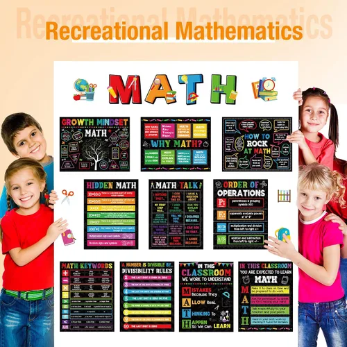 Miniatura 7 de Ctosree 20 Piezas Póster de Matemáticas Por Qué Matemáticas Póster de Mentalidad de Crecimiento Matemático Decoración de Tablero de Anuncios