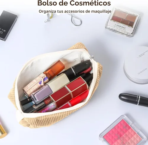 Miniatura 6 de Bolsa para Lápices Estuche para Bolígrafos, Organizador Pequeño de Pana Suave para Lápices con Cremallera, Lindo Estuche para Lápices Artículos