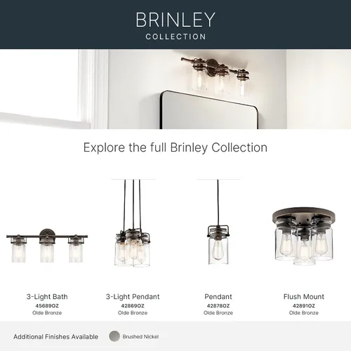 Miniatura 11 de Lámpara de pared Brinley de Kichler, para 1 foco y con pantalla de vidrio transparente, 45576OZ, 100watts, 120 volts Bronce antiguo
