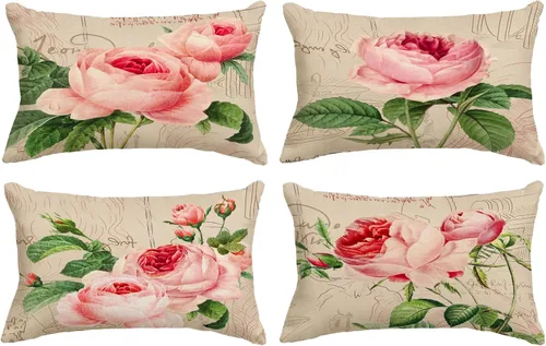 Miniatura 17 de YeeJu - Funda de cojín cuadrada de lino y algodón con diseño geométrica. Funda de almohada, para exterior, hogar, sofá.