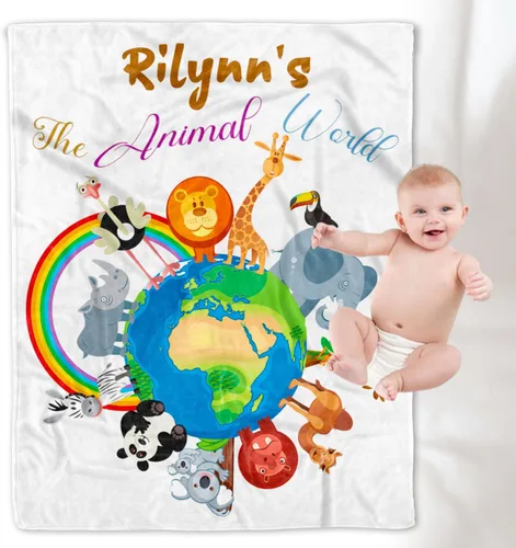 Miniatura 11 de YESCUSTOM Manta de dinosaurio para niños y niñas, manta personalizada de vellón con nombre para decoración de dormitorio de niños, sofá, coches