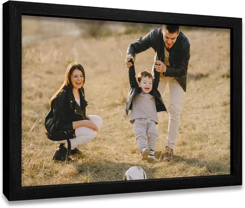 Miniatura 32 de Impresiones de lienzo personalizadas enmarcadas con tus fotos, impresión personalizada de foto a lienzo, regalos para parejas, amigos, familia, Negro