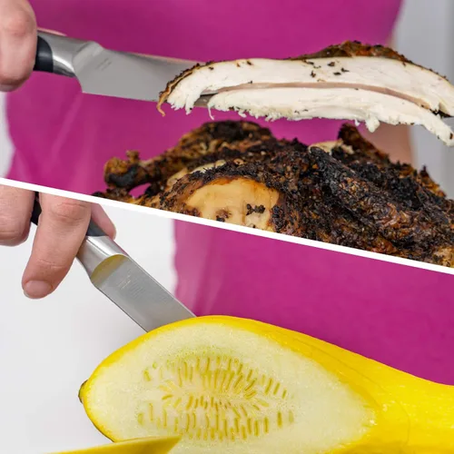 Miniatura 6 de Slitzer Germany Juego de cuchillos de chef de 7 piezas, diseño ergonómico, cuchillos de chef de grado profesional, gran adición a cualquier cocina