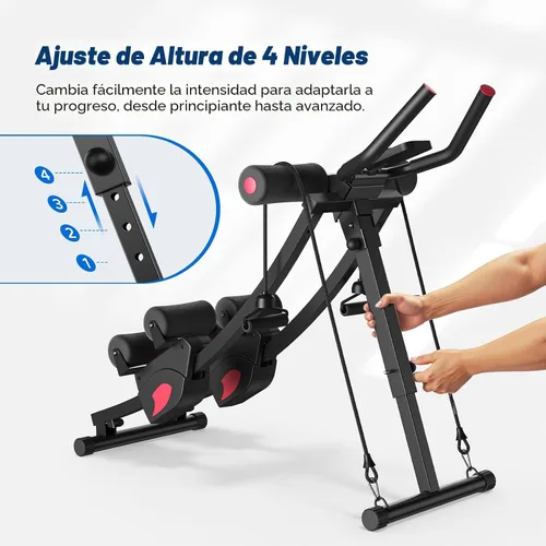 Miniatura 7 de MERACH Ab Machine, Adjustable Ab Trainer Machine, AB Workout Equipment for Home Gym, Independent Dual Tracks for Mountain Climber, Foldable for Home
