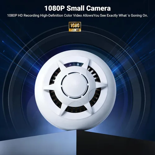 Miniatura 3 de Cámara oculta detector de humo HD 1080P cámara inalámbrica pequeña cámara de niñera para cámaras de seguridad para el hogar, bebé/mascota/niñera