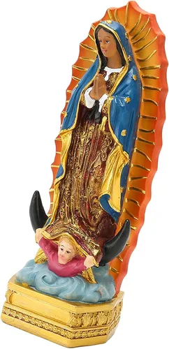 Miniatura 5 de Estatua de Guadalupe, hermosos detalles estatua cristiana elegante pintada a mano para el hogar