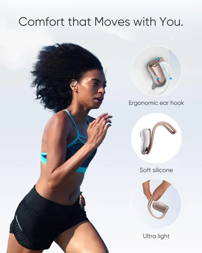 Miniatura 2 de Auriculares de oreja abierta, 0.28 onzas, ligeros, de próxima generación, Bluetooth 5.4, conducción de aire, auriculares inalámbricos con graves