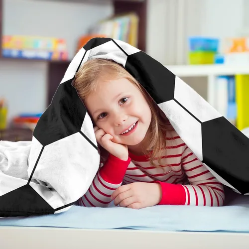 Miniatura 7 de KING DARE Manta de fútbol – Manta de forro polar suave para niños, regalos únicos de fútbol para niños y niñas de 6 a 12 años, 40 x 50 pulgadas