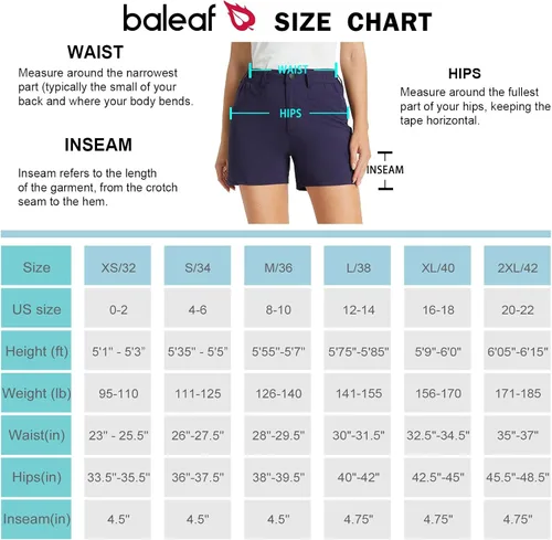 Miniatura 7 de BALEAF Pantalones cortos de golf para mujer, elásticos, de 4.5 pulgadas, de secado rápido, transpirable, para senderismo, elastano, activos