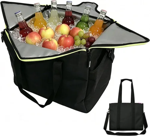 Miniatura 10 de Collapsible Ice Bucket for Drinks, White Party Cooler with Insulated Lining & Carry Handles, Portable Folding Champagne Wine Beer Bucket for Indoor