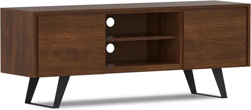 Miniatura 17 de SIMPLIHOME Lowry Soporte de TV – Consola de madera maciza de mango de 72 pulgadas de ancho en roble, moderno centro de entretenimiento industrial