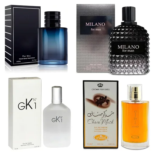Miniatura 11 de AFLUXE Juego de 4 Colonias para Hombre Incluye Choco Musk/SE/Victory Infamous/Milano Aroma de Madera, Picante, Cítrico y Aromático eau de parfum Set