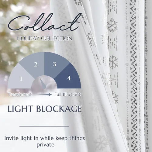 Miniatura 4 de COLLACT Cortinas bohemias de invierno de 84 pulgadas de largo, con ojales filtrantes de luz, para sala de estar o dormitorio, 2 paneles, decoración