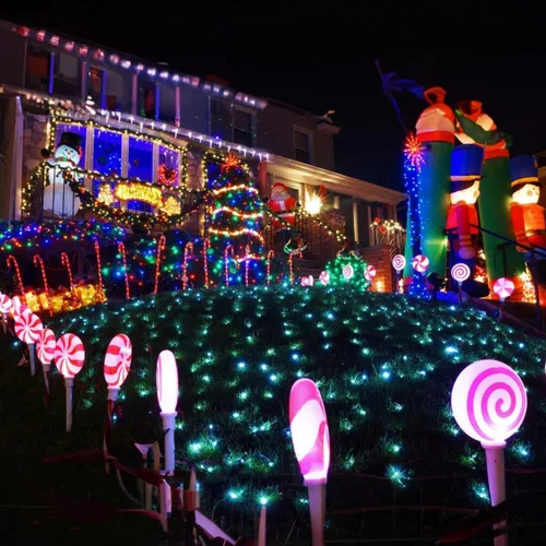 Miniatura 5 de TW SHINE - Luces de Navidad que cambian de color, 200 luces LED RGB de 66 pies, luces de Halloween para exteriores con control remoto, impermeables