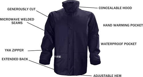 Miniatura 6 de NAVIS MARINE Rain Suit for Men Heavy Duty Workwear Waterproof Jacket with Bib Pants 3 Pieces